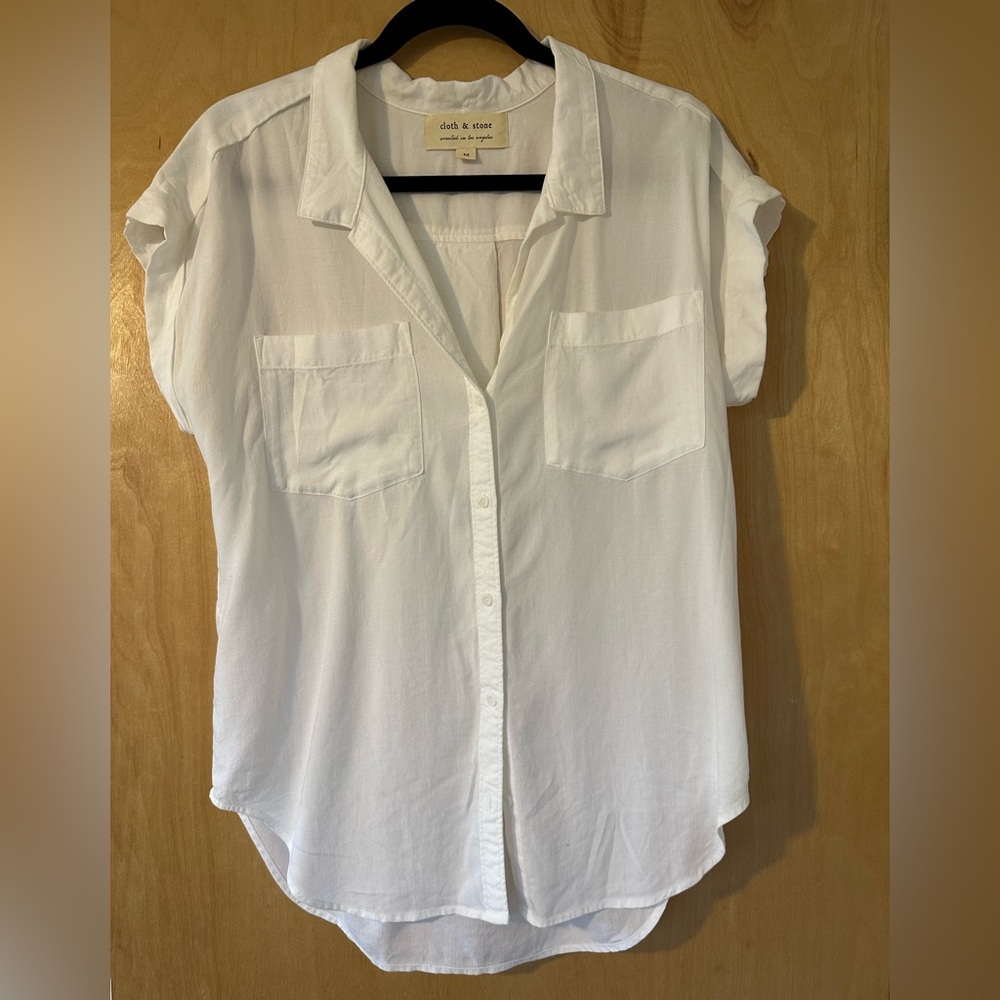 Cloth & stone white blouse, M